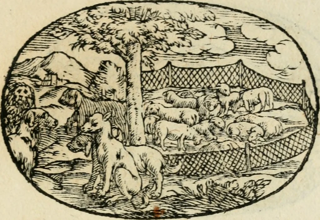 An illustration from Gli apologi di Giulio Cesare Capaccio, secretario della fedelissima città di Napoli : con le Dicerie morali, 1607, leaf 102