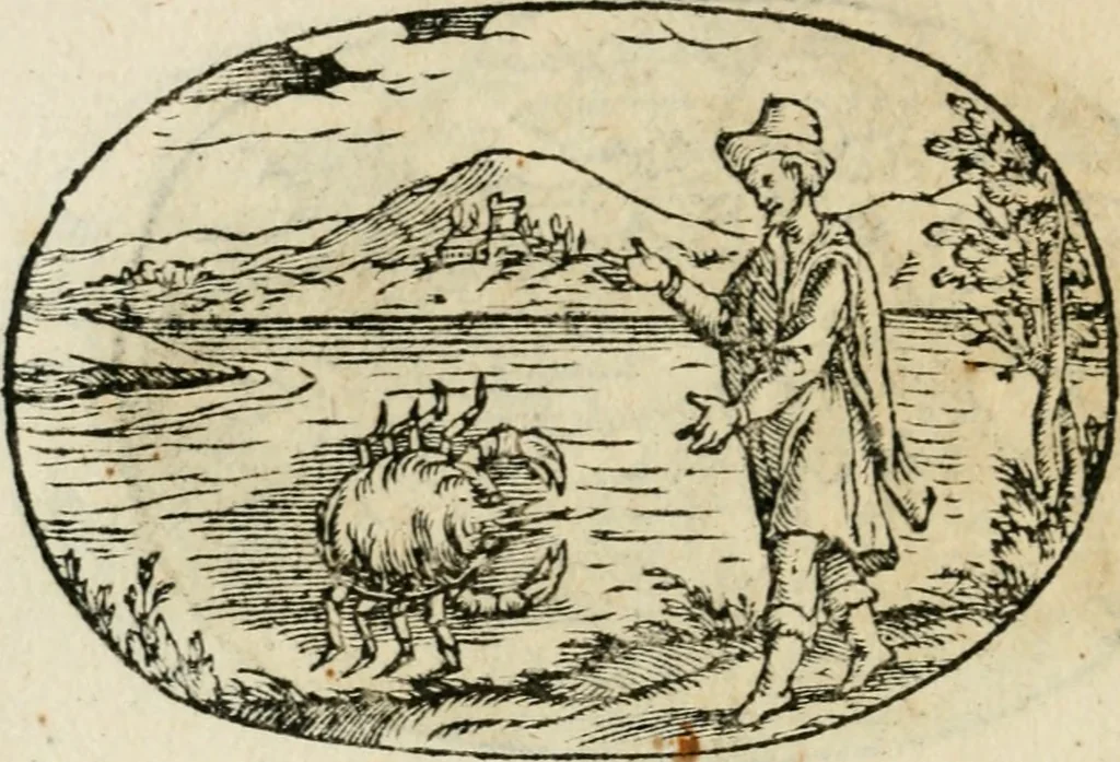An illustration from Gli apologi di Giulio Cesare Capaccio, secretario della fedelissima città di Napoli : con le Dicerie morali, 1607, leaf 103