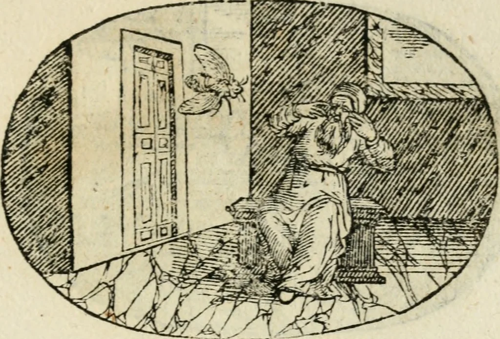 An illustration from Gli apologi di Giulio Cesare Capaccio, secretario della fedelissima città di Napoli : con le Dicerie morali, 1607, leaf 106