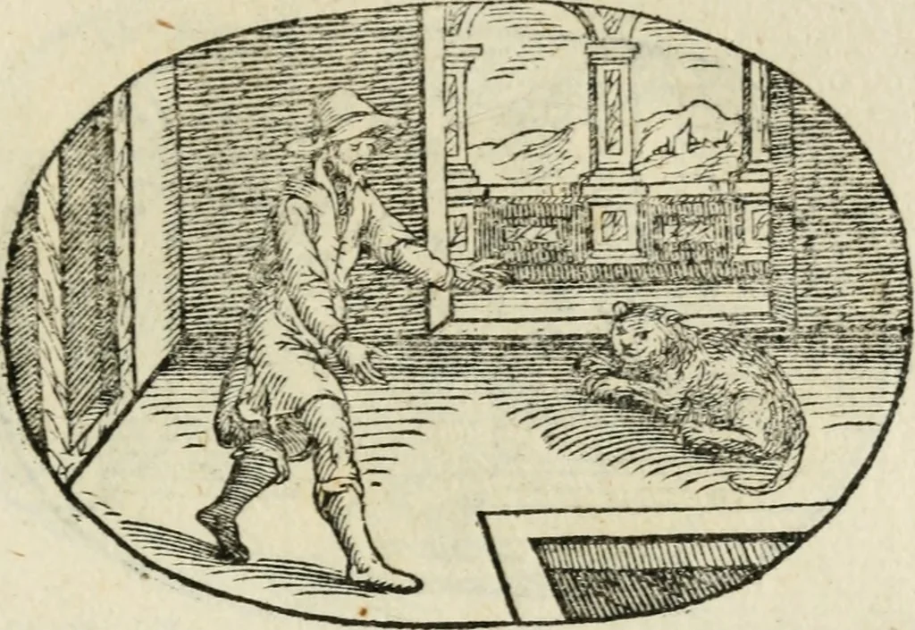 An illustration from Gli apologi di Giulio Cesare Capaccio, secretario della fedelissima città di Napoli : con le Dicerie morali, 1607, leaf 110