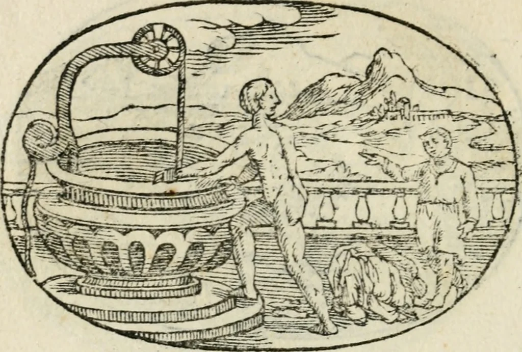 An illustration from Gli apologi di Giulio Cesare Capaccio, secretario della fedelissima città di Napoli : con le Dicerie morali, 1607, leaf 117