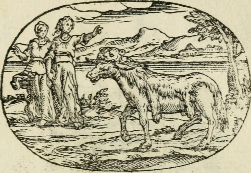 An illustration from Gli apologi di Giulio Cesare Capaccio, secretario della fedelissima città di Napoli : con le Dicerie morali, 1607, leaf 122