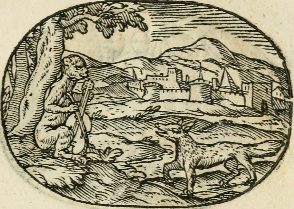 An illustration from Gli apologi di Giulio Cesare Capaccio, secretario della fedelissima città di Napoli : con le Dicerie morali, 1607, leaf 30