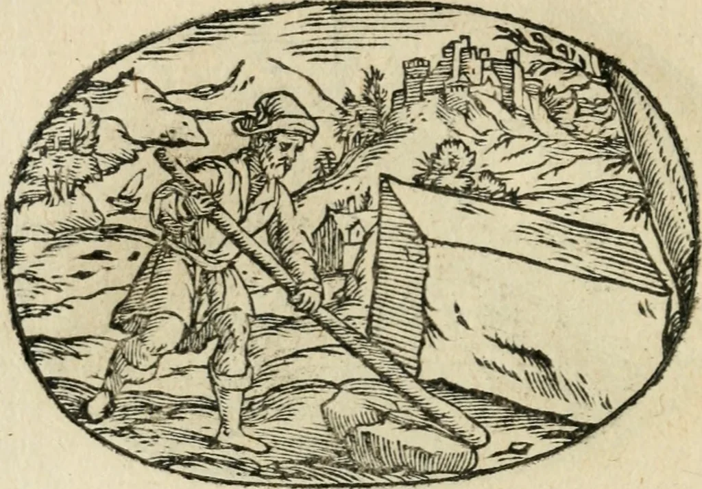 An illustration from Gli apologi di Giulio Cesare Capaccio, secretario della fedelissima città di Napoli : con le Dicerie morali, 1607, leaf 45