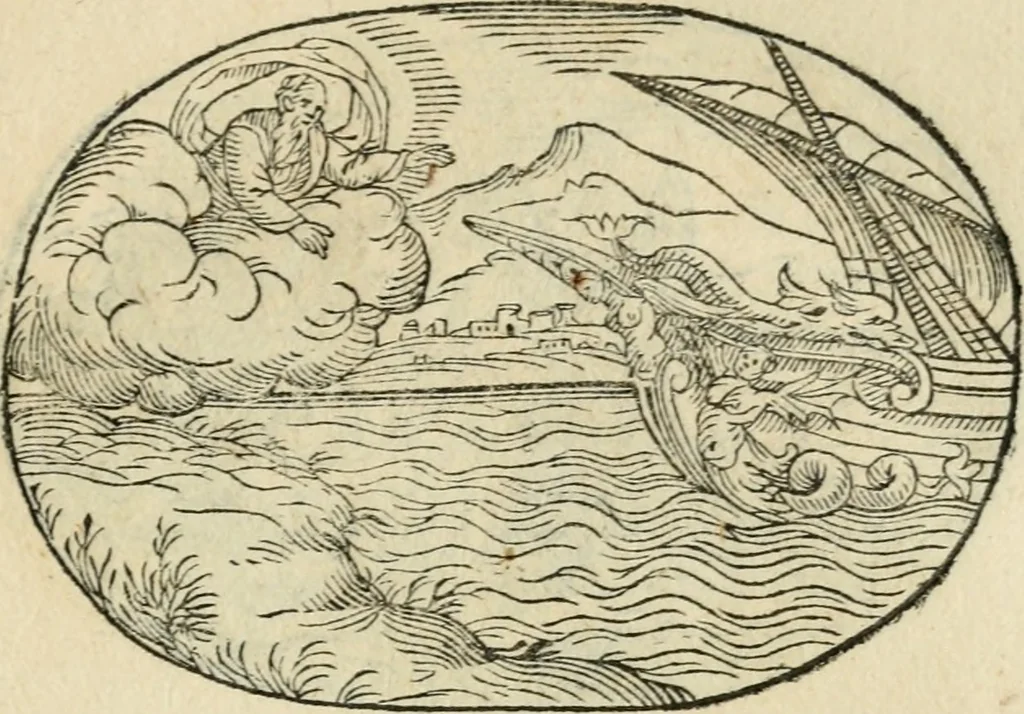 An illustration from Gli apologi di Giulio Cesare Capaccio, secretario della fedelissima città di Napoli : con le Dicerie morali, 1607, leaf 48