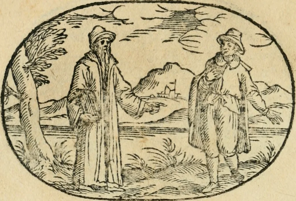 An illustration from Gli apologi di Giulio Cesare Capaccio, secretario della fedelissima città di Napoli : con le Dicerie morali, 1607, leaf 53