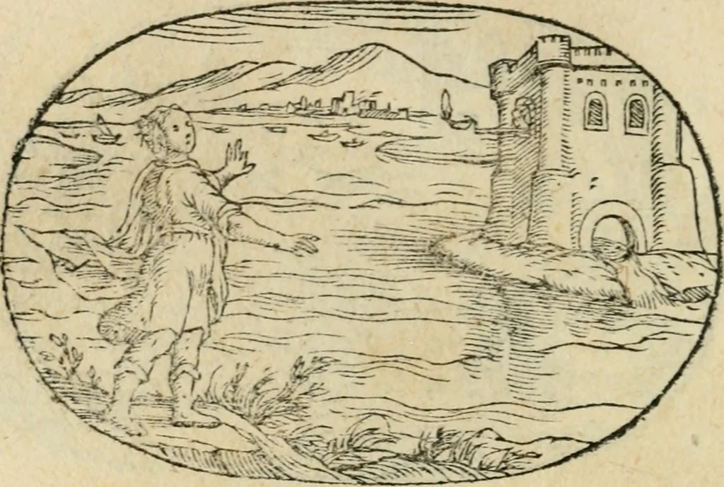 An illustration from Gli apologi di Giulio Cesare Capaccio, secretario della fedelissima città di Napoli : con le Dicerie morali, 1607, leaf 59
