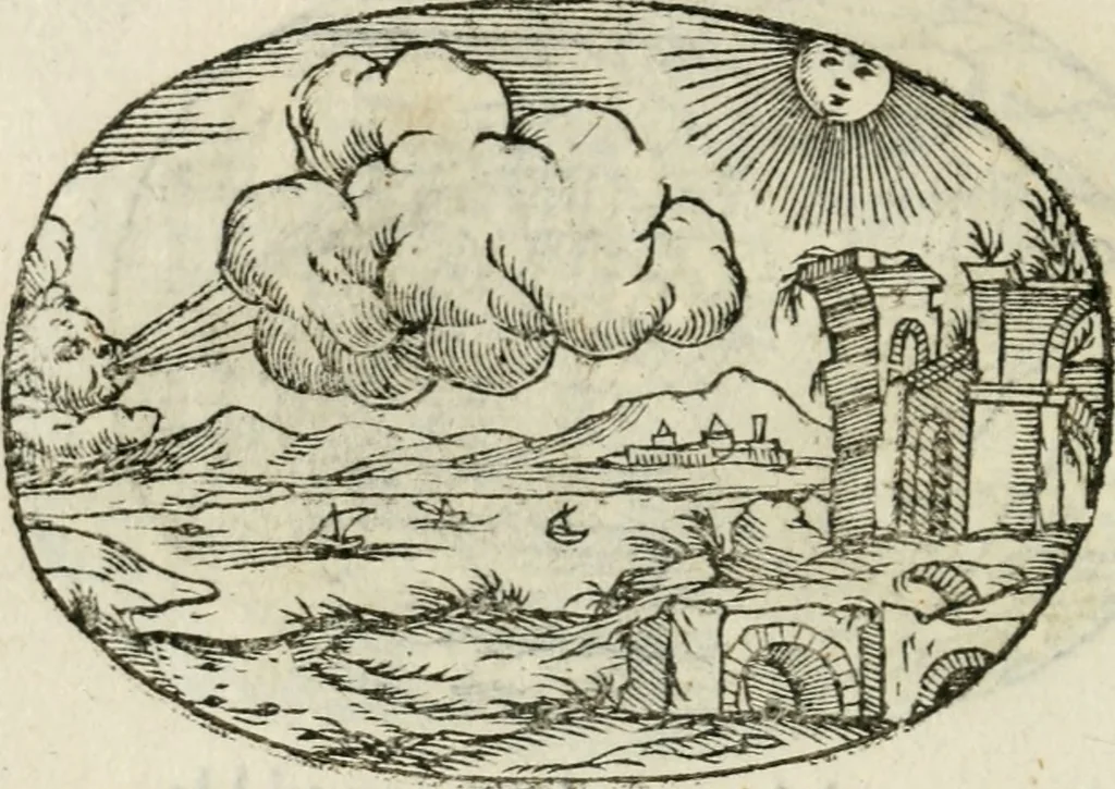 An illustration from Gli apologi di Giulio Cesare Capaccio, secretario della fedelissima città di Napoli : con le Dicerie morali, 1607, leaf 63