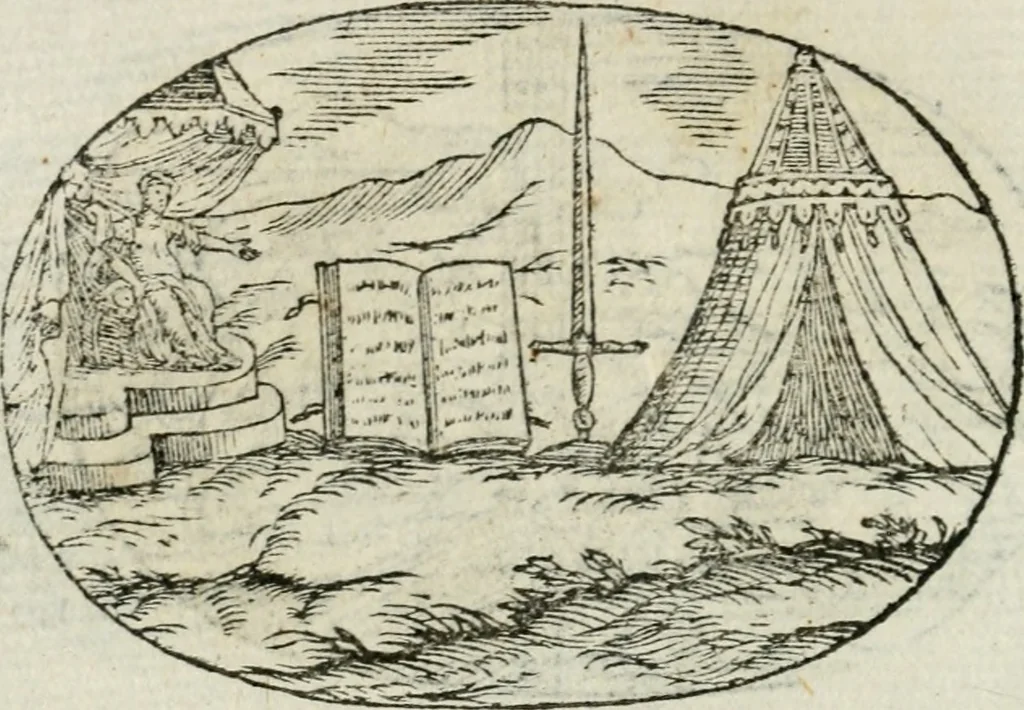 An illustration from Gli apologi di Giulio Cesare Capaccio, secretario della fedelissima città di Napoli : con le Dicerie morali, 1607, leaf 71