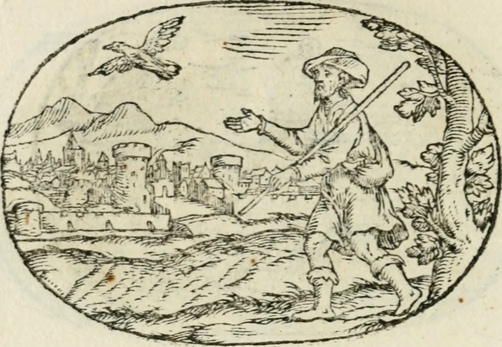 An illustration from Gli apologi di Giulio Cesare Capaccio, secretario della fedelissima città di Napoli : con le Dicerie morali, 1607, leaf 75
