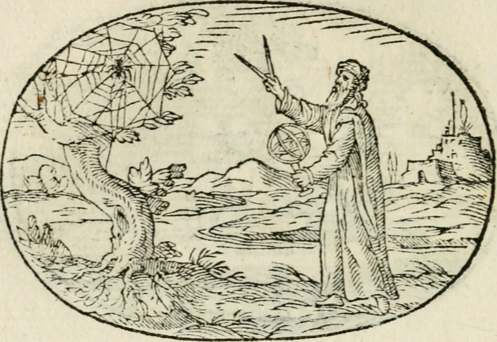 An illustration from Gli apologi di Giulio Cesare Capaccio, secretario della fedelissima città di Napoli : con le Dicerie morali, 1607, leaf 85
