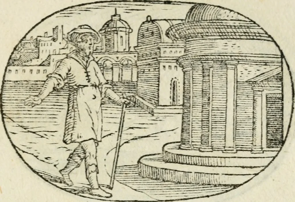 An illustration from Gli apologi di Giulio Cesare Capaccio, secretario della fedelissima città di Napoli : con le Dicerie morali, 1607, leaf 88