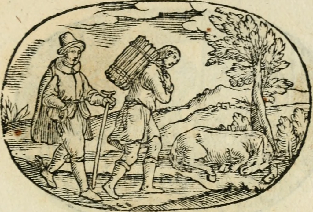 An illustration from Gli apologi di Giulio Cesare Capaccio, secretario della fedelissima città di Napoli : con le Dicerie morali, 1607, leaf 94