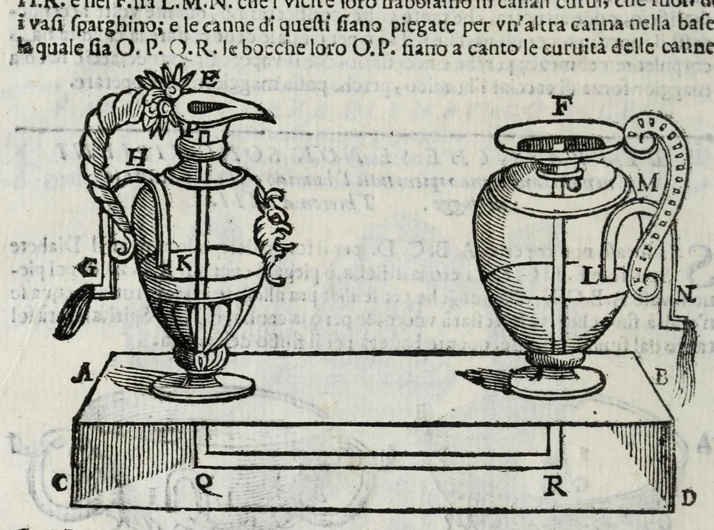 An illustration from Gli artificiosi e curiosi moti spiritali de Herone, 1647, leaf 38