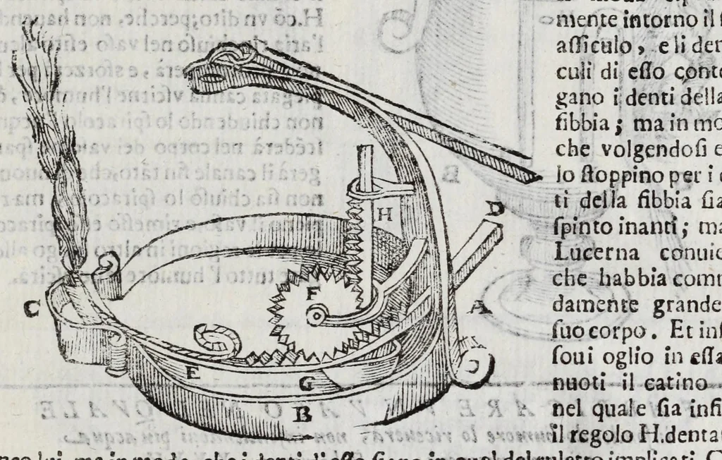 An illustration from Gli artificiosi e curiosi moti spiritali de Herone, 1647, leaf 57
