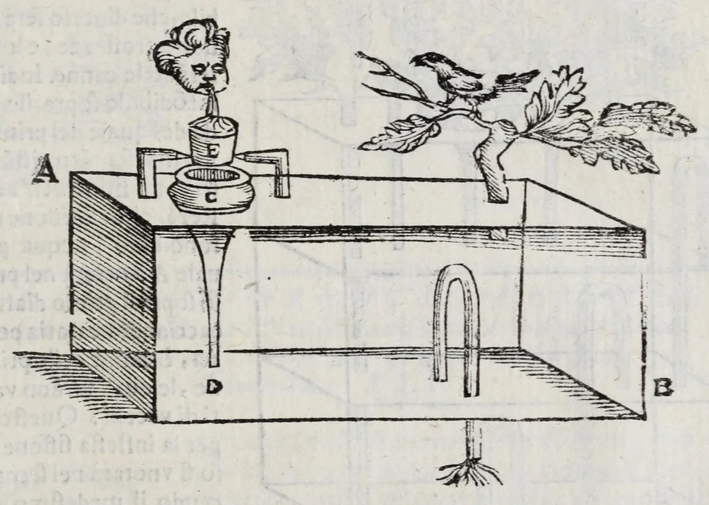 An illustration from Gli artificiosi e curiosi moti spiritali de Herone, 1647, leaf 67