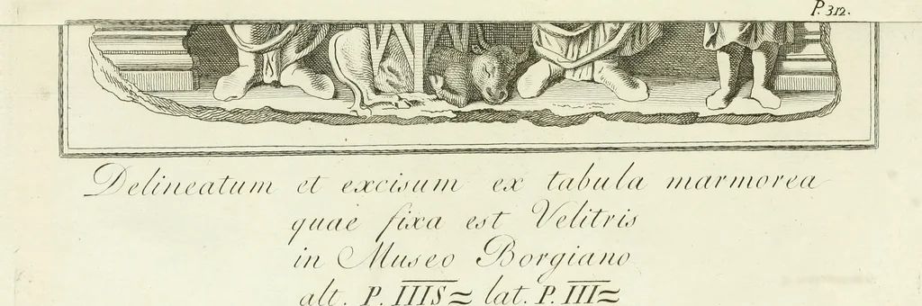 An illustration from Gli atti e monumenti de' fratelli Arvali : scolpiti già in tavole di marmo ed ora raccolti diciferati e comentati, 1795, leaf 508