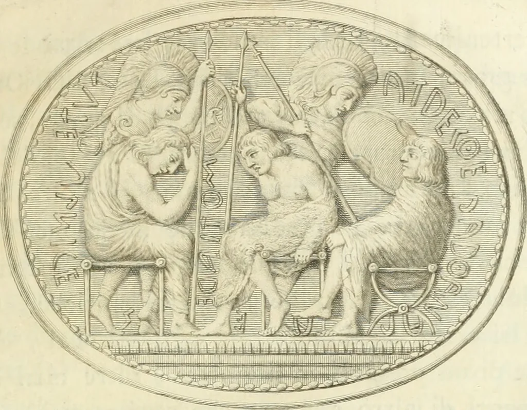 An illustration from Gli atti e monumenti de' fratelli Arvali : scolpiti già in tavole di marmo ed ora raccolti diciferati e comentati, 1795, leaf 8
