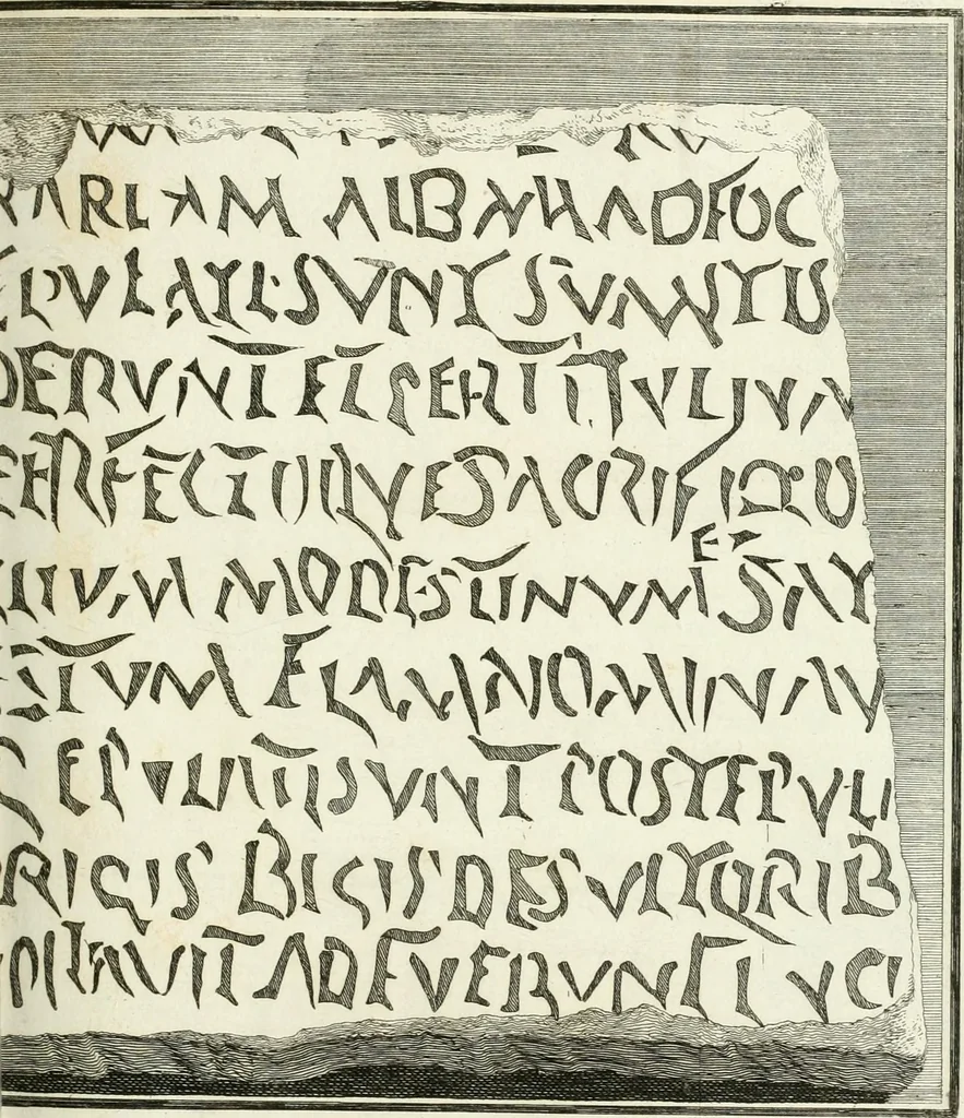 An illustration from Gli atti e monumenti de' fratelli Arvali : scolpiti già in tavole di marmo ed ora raccolti diciferati e comentati, 1795, leaf 156