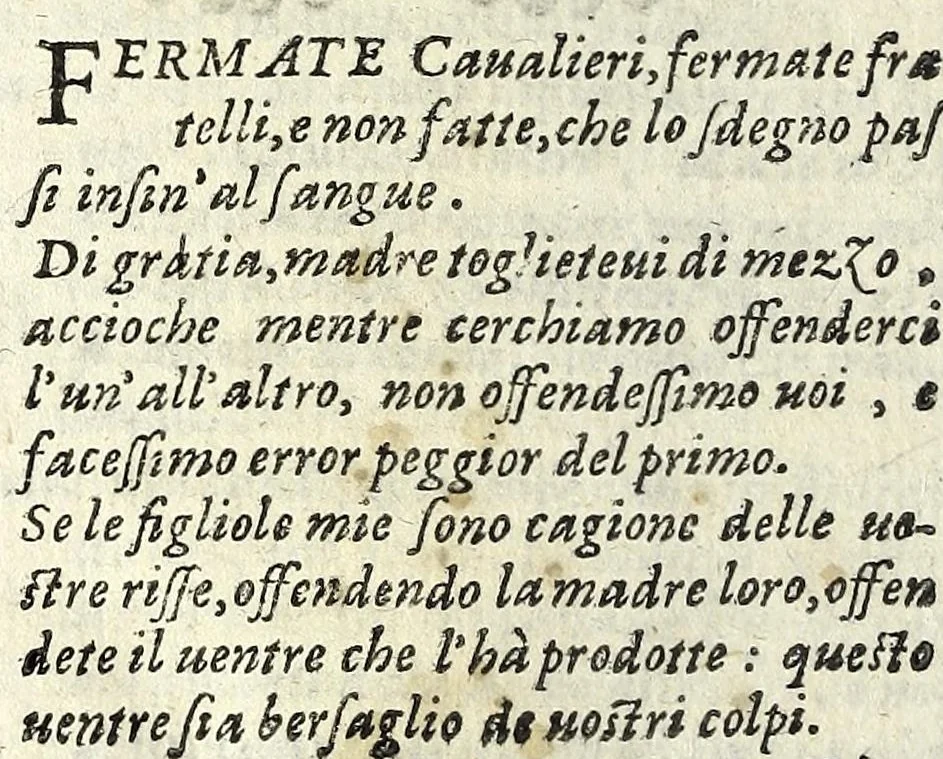 An illustration from Gli dvoi fratelli rivali : comedia, 1601, leaf 174