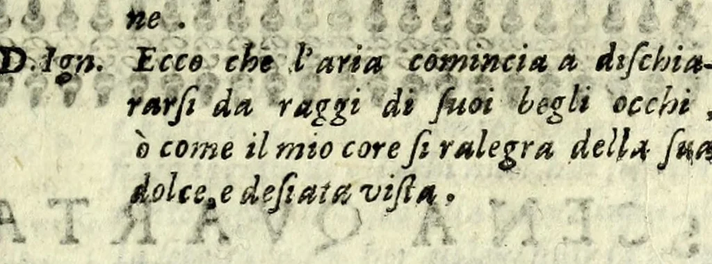 An illustration from Gli dvoi fratelli rivali : comedia, 1601, leaf 181
