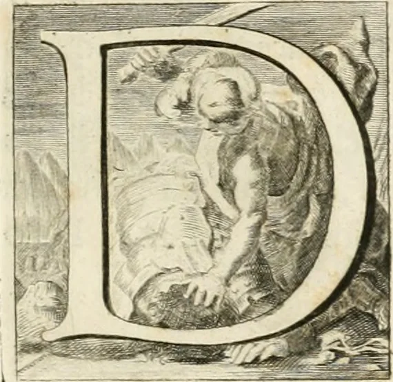 An illustration from Gli eccelsi pregj delle belle arti e la scambievole lor congiunzione con le mattematiche scienze : mostrata nel Campidoglio dall'Accademia del disegno in occasione del concorso celebrato dalla medesima nell'anno 1732, reggendone il principato il sig. cavalier Sebastiano Conca .., 1733, leaf 12
