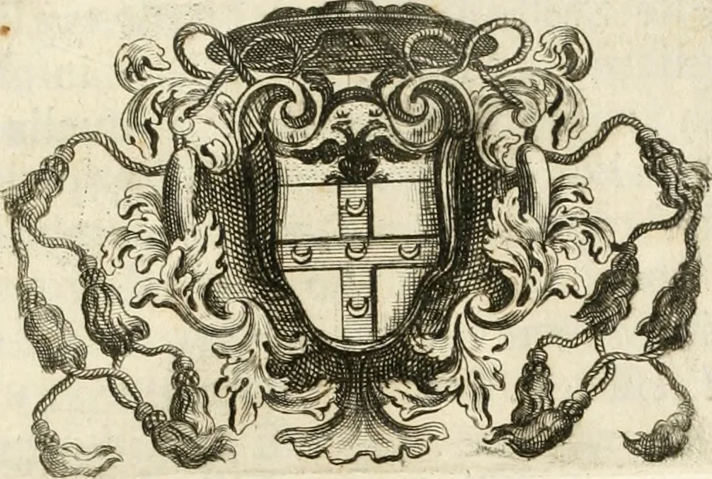 An illustration from Gli eccelsi pregj delle belle arti e la scambievole lor congiunzione con le mattematiche scienze : mostrata nel Campidoglio dall'Accademia del disegno in occasione del concorso celebrato dalla medesima nell'anno 1732, reggendone il principato il sig. cavalier Sebastiano Conca .., 1733, leaf 28