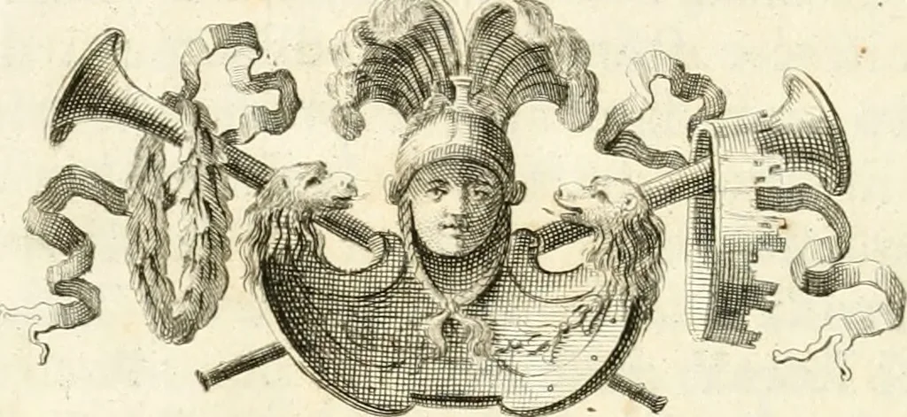 An illustration from Gli eccelsi pregj delle belle arti e la scambievole lor congiunzione con le mattematiche scienze : mostrata nel Campidoglio dall'Accademia del disegno in occasione del concorso celebrato dalla medesima nell'anno 1732, reggendone il principato il sig. cavalier Sebastiano Conca .., 1733, leaf 49