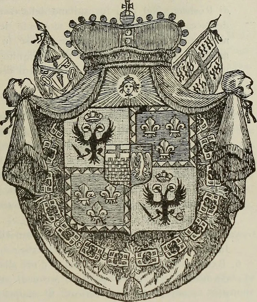 An illustration from Gli ex libris italiani. Con 9 tavole e 233 riproduzioni, delle quali 29 eseguite coi rami o cogli zinchi originali, 1902, leaf 106