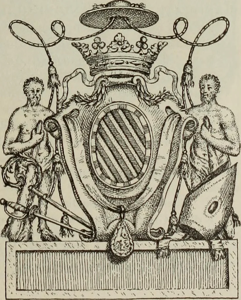 An illustration from Gli ex libris italiani. Con 9 tavole e 233 riproduzioni, delle quali 29 eseguite coi rami o cogli zinchi originali, 1902, leaf 118