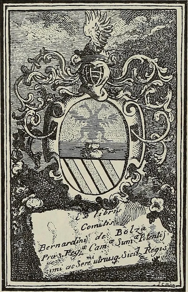 An illustration from Gli ex libris italiani. Con 9 tavole e 233 riproduzioni, delle quali 29 eseguite coi rami o cogli zinchi originali, 1902, leaf 127
