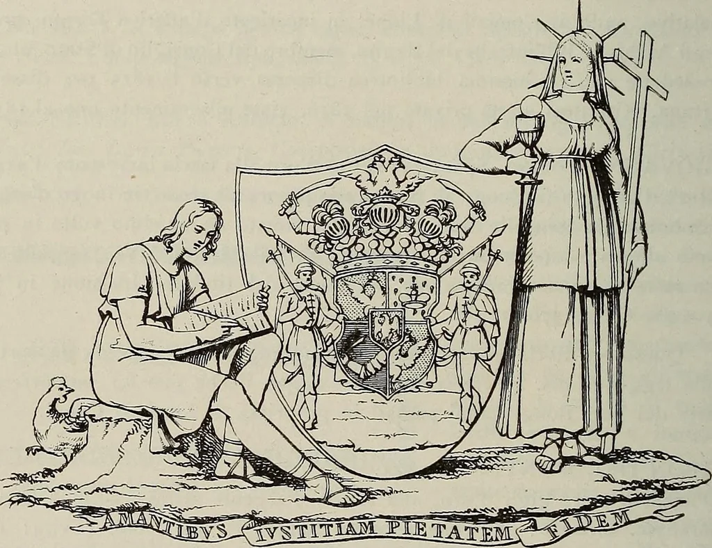 An illustration from Gli ex libris italiani. Con 9 tavole e 233 riproduzioni, delle quali 29 eseguite coi rami o cogli zinchi originali, 1902, leaf 141