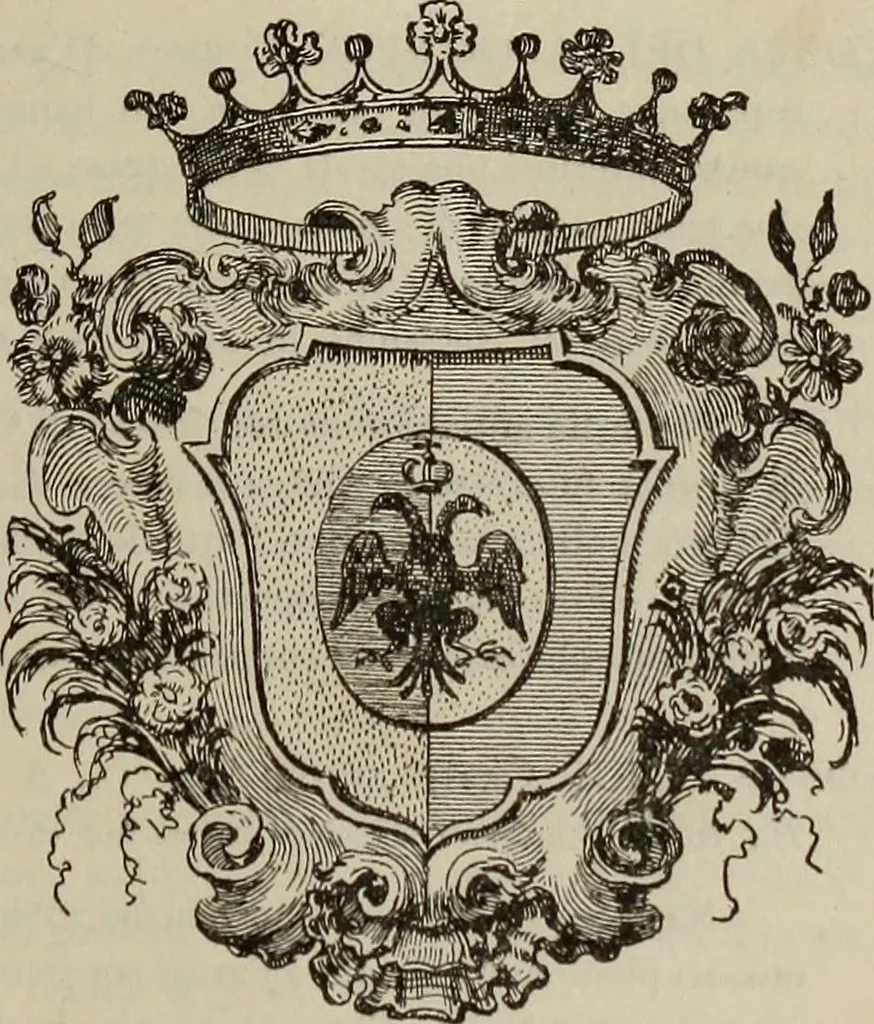 An illustration from Gli ex libris italiani. Con 9 tavole e 233 riproduzioni, delle quali 29 eseguite coi rami o cogli zinchi originali, 1902, leaf 182