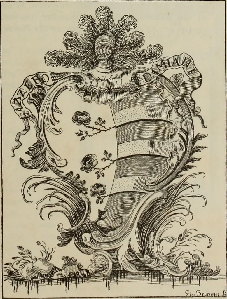 An illustration from Gli ex libris italiani. Con 9 tavole e 233 riproduzioni, delle quali 29 eseguite coi rami o cogli zinchi originali, 1902, leaf 188