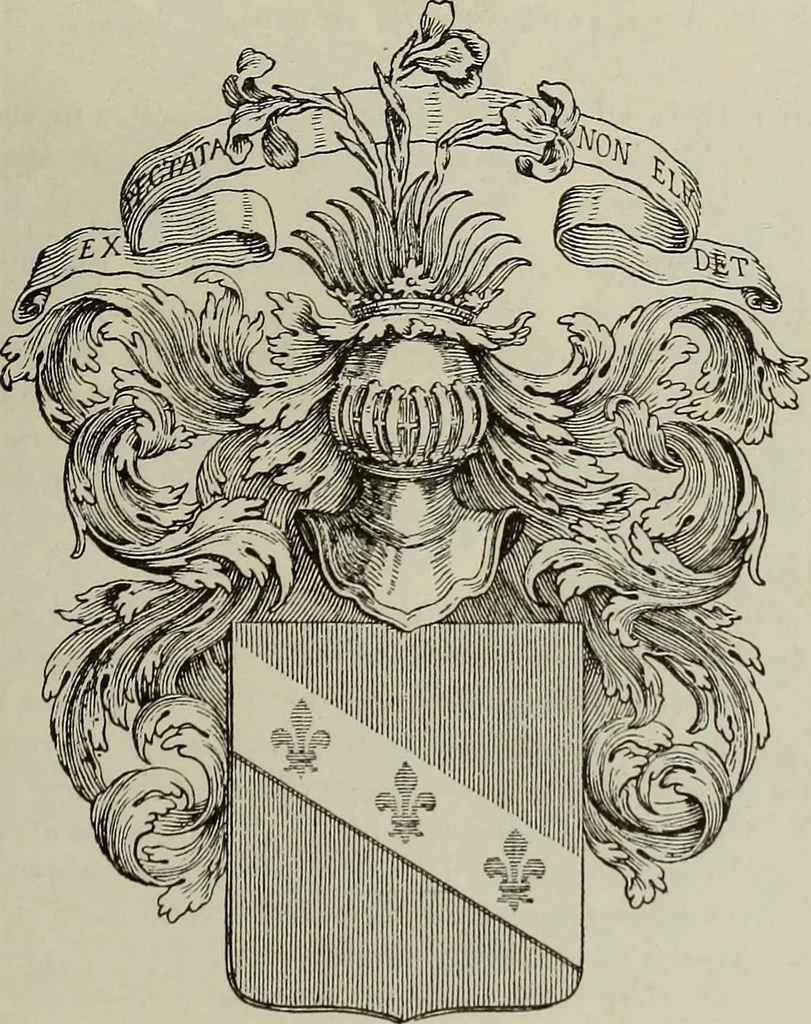 An illustration from Gli ex libris italiani. Con 9 tavole e 233 riproduzioni, delle quali 29 eseguite coi rami o cogli zinchi originali, 1902, leaf 196