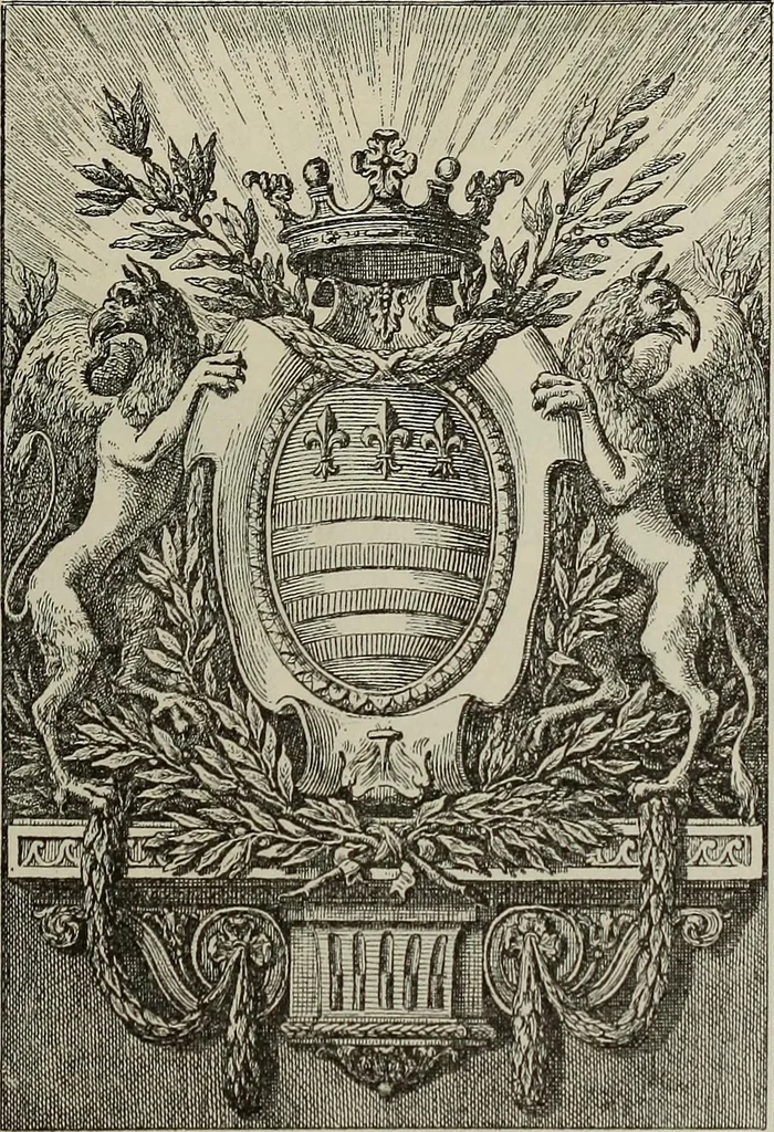 An illustration from Gli ex libris italiani. Con 9 tavole e 233 riproduzioni, delle quali 29 eseguite coi rami o cogli zinchi originali, 1902, leaf 198