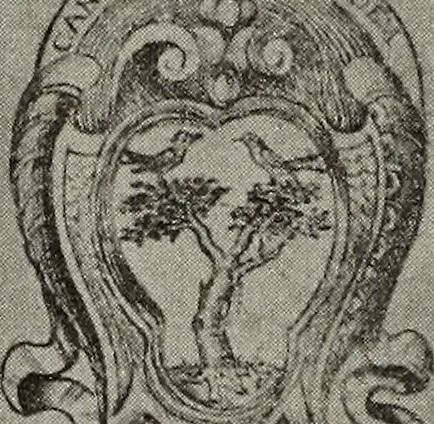 An illustration from Gli ex libris italiani. Con 9 tavole e 233 riproduzioni, delle quali 29 eseguite coi rami o cogli zinchi originali, 1902, leaf 201