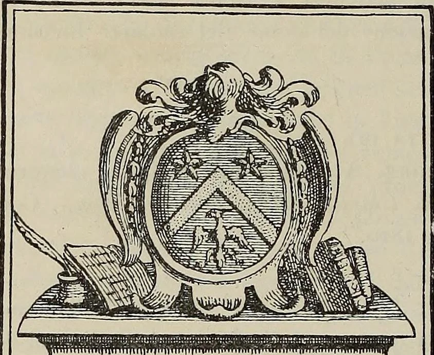 An illustration from Gli ex libris italiani. Con 9 tavole e 233 riproduzioni, delle quali 29 eseguite coi rami o cogli zinchi originali, 1902, leaf 213