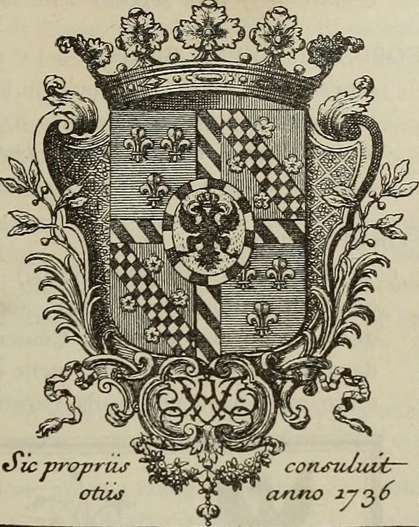 An illustration from Gli ex libris italiani. Con 9 tavole e 233 riproduzioni, delle quali 29 eseguite coi rami o cogli zinchi originali, 1902, leaf 214