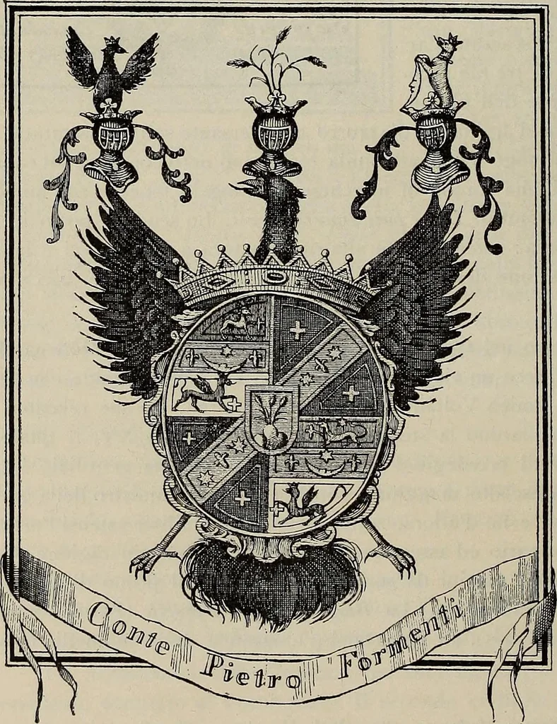An illustration from Gli ex libris italiani. Con 9 tavole e 233 riproduzioni, delle quali 29 eseguite coi rami o cogli zinchi originali, 1902, leaf 215