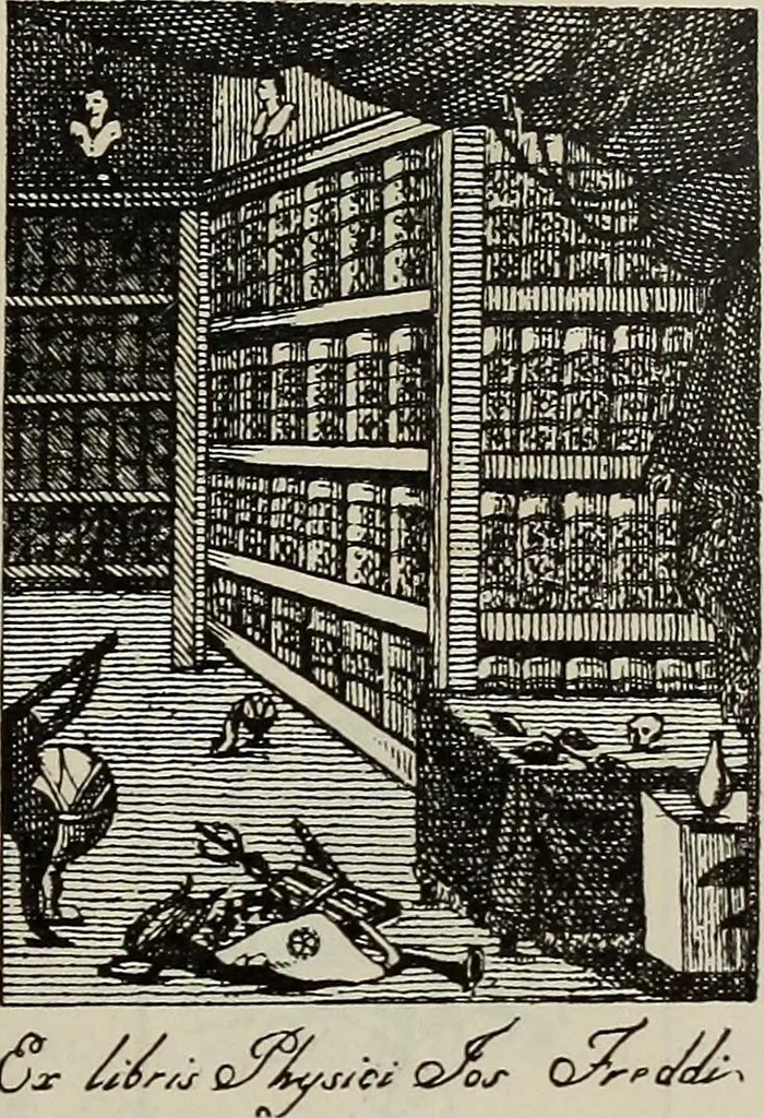 An illustration from Gli ex libris italiani. Con 9 tavole e 233 riproduzioni, delle quali 29 eseguite coi rami o cogli zinchi originali, 1902, leaf 220