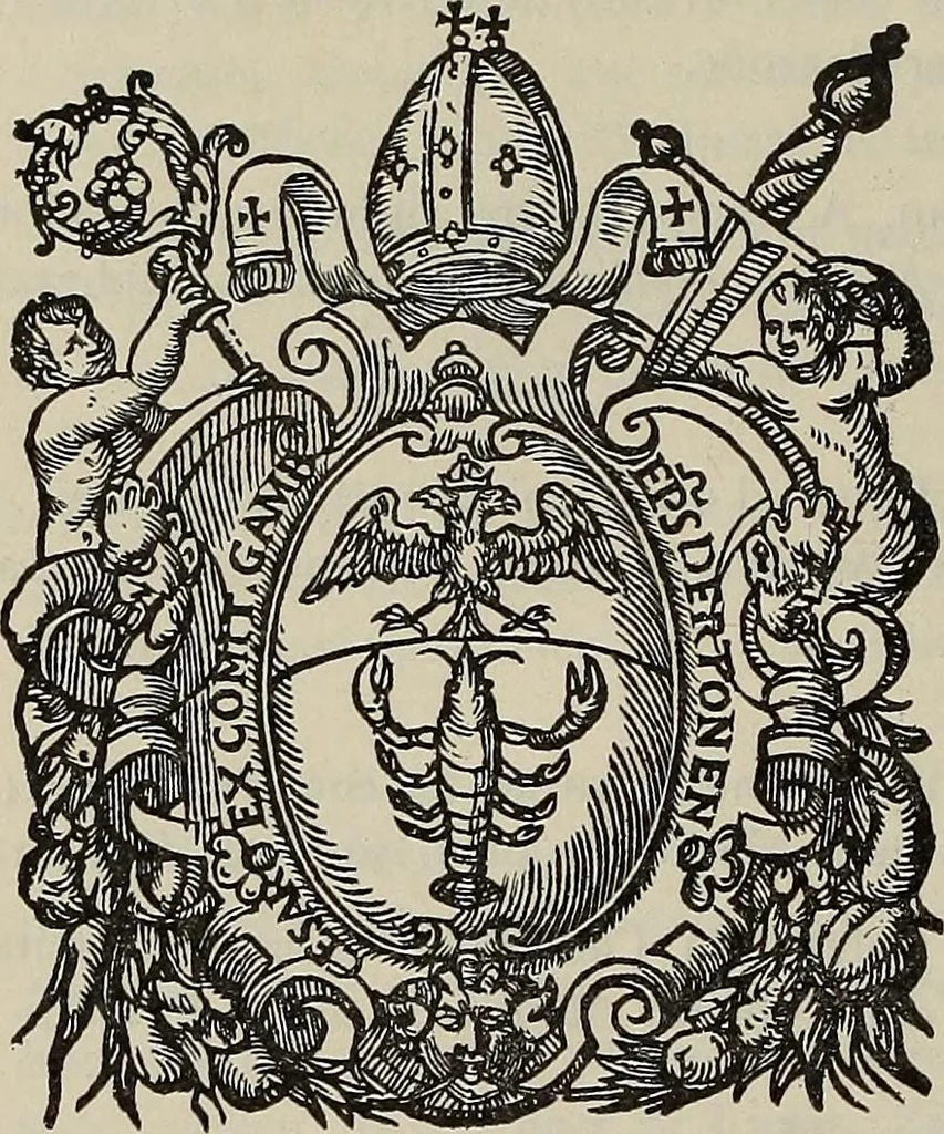 An illustration from Gli ex libris italiani. Con 9 tavole e 233 riproduzioni, delle quali 29 eseguite coi rami o cogli zinchi originali, 1902, leaf 225