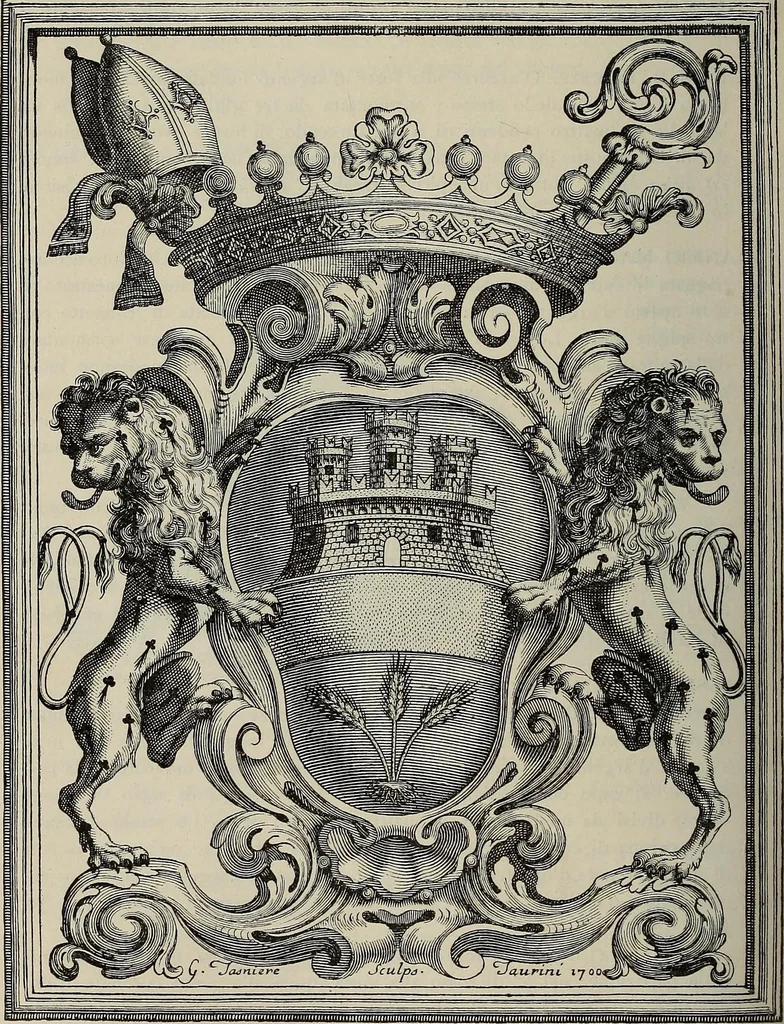 An illustration from Gli ex libris italiani. Con 9 tavole e 233 riproduzioni, delle quali 29 eseguite coi rami o cogli zinchi originali, 1902, leaf 239