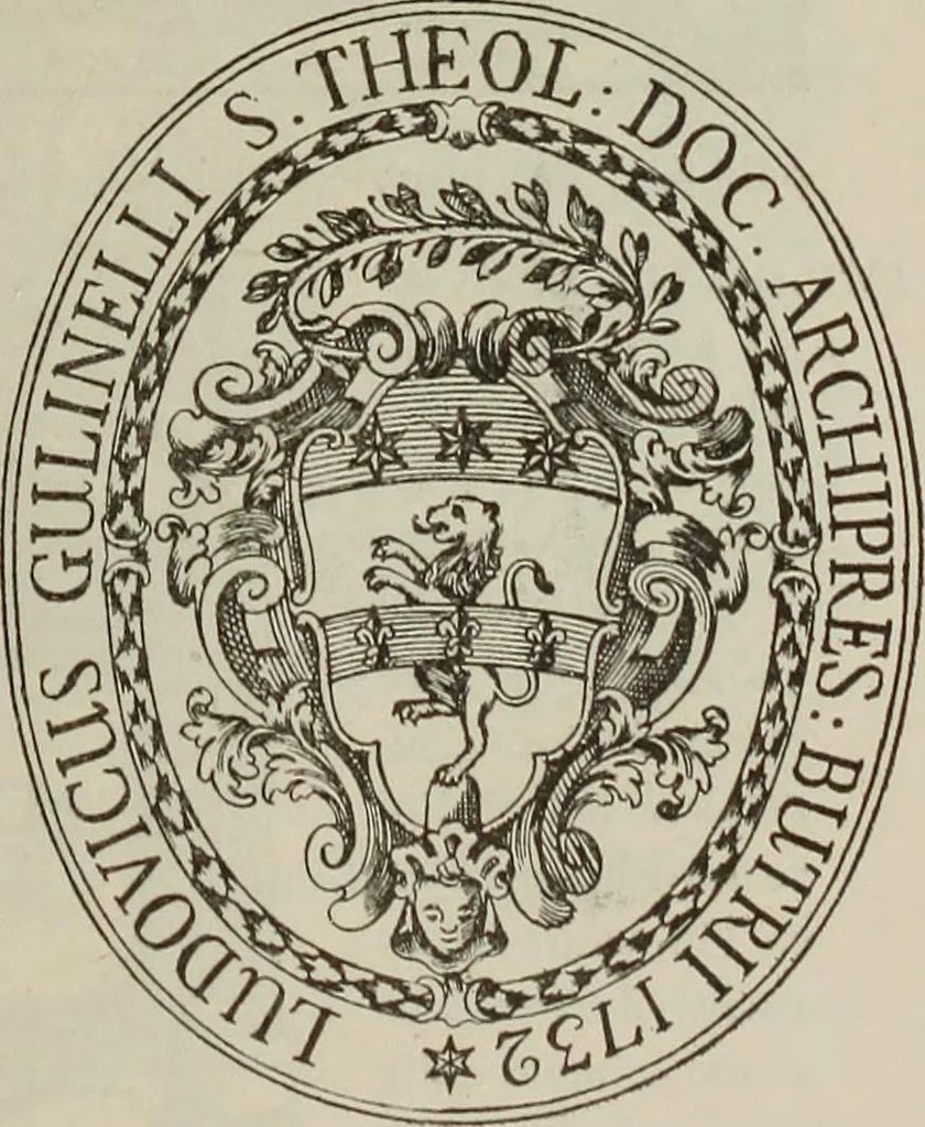 An illustration from Gli ex libris italiani. Con 9 tavole e 233 riproduzioni, delle quali 29 eseguite coi rami o cogli zinchi originali, 1902, leaf 242