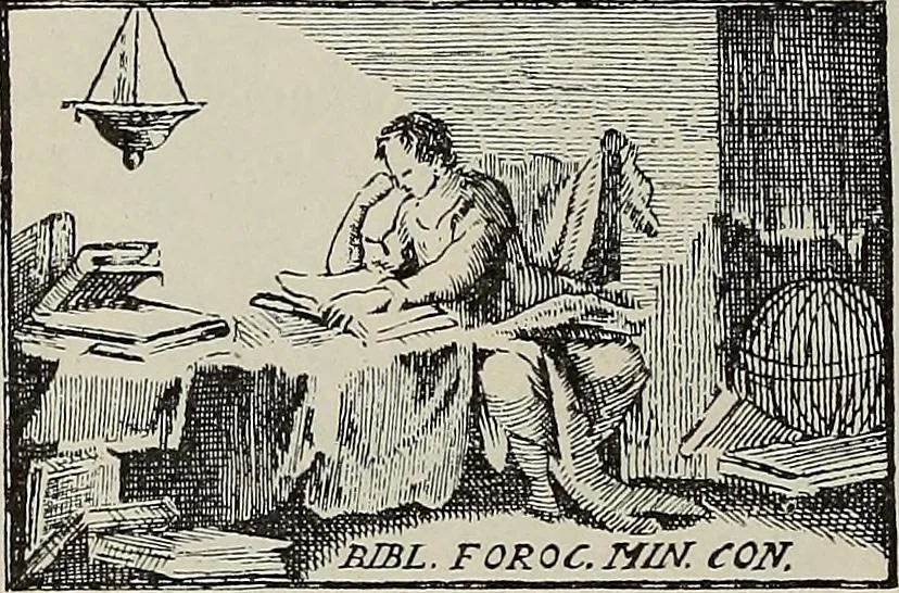 An illustration from Gli ex libris italiani. Con 9 tavole e 233 riproduzioni, delle quali 29 eseguite coi rami o cogli zinchi originali, 1902, leaf 243