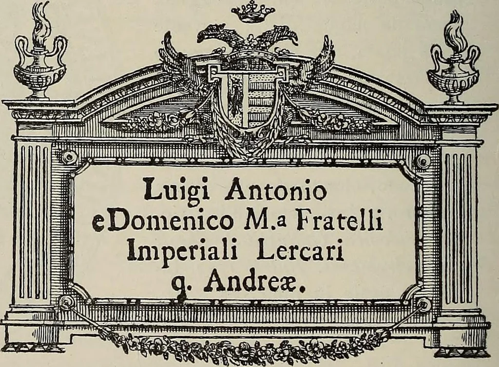 An illustration from Gli ex libris italiani. Con 9 tavole e 233 riproduzioni, delle quali 29 eseguite coi rami o cogli zinchi originali, 1902, leaf 243