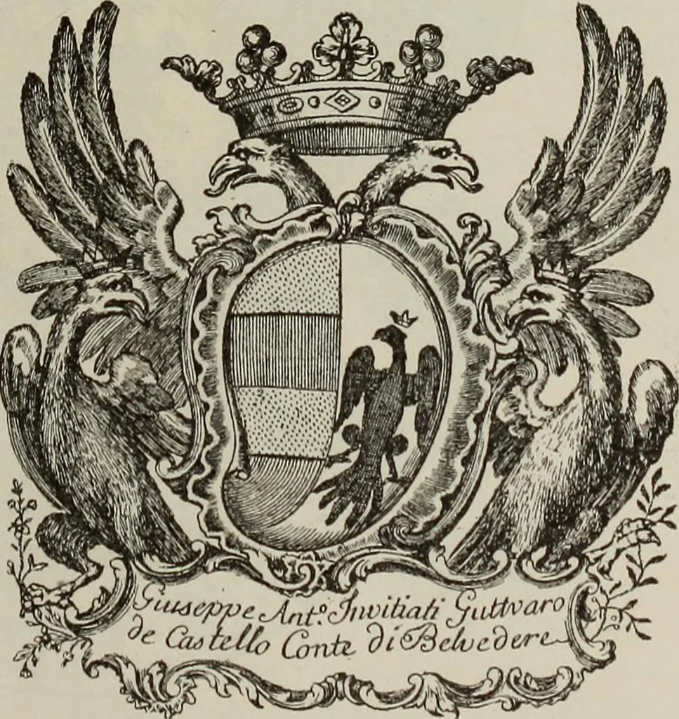 An illustration from Gli ex libris italiani. Con 9 tavole e 233 riproduzioni, delle quali 29 eseguite coi rami o cogli zinchi originali, 1902, leaf 244