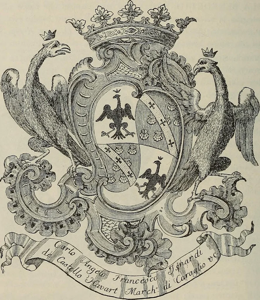 An illustration from Gli ex libris italiani. Con 9 tavole e 233 riproduzioni, delle quali 29 eseguite coi rami o cogli zinchi originali, 1902, leaf 245