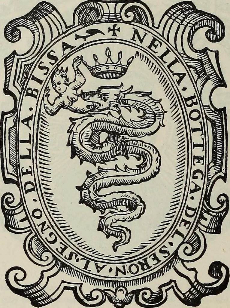 An illustration from Gli ex libris italiani. Con 9 tavole e 233 riproduzioni, delle quali 29 eseguite coi rami o cogli zinchi originali, 1902, leaf 25