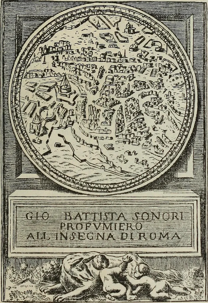 An illustration from Gli ex libris italiani. Con 9 tavole e 233 riproduzioni, delle quali 29 eseguite coi rami o cogli zinchi originali, 1902, leaf 26